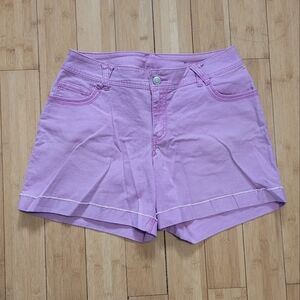 Lane Bryant Cuffed Pink Denim Shorts